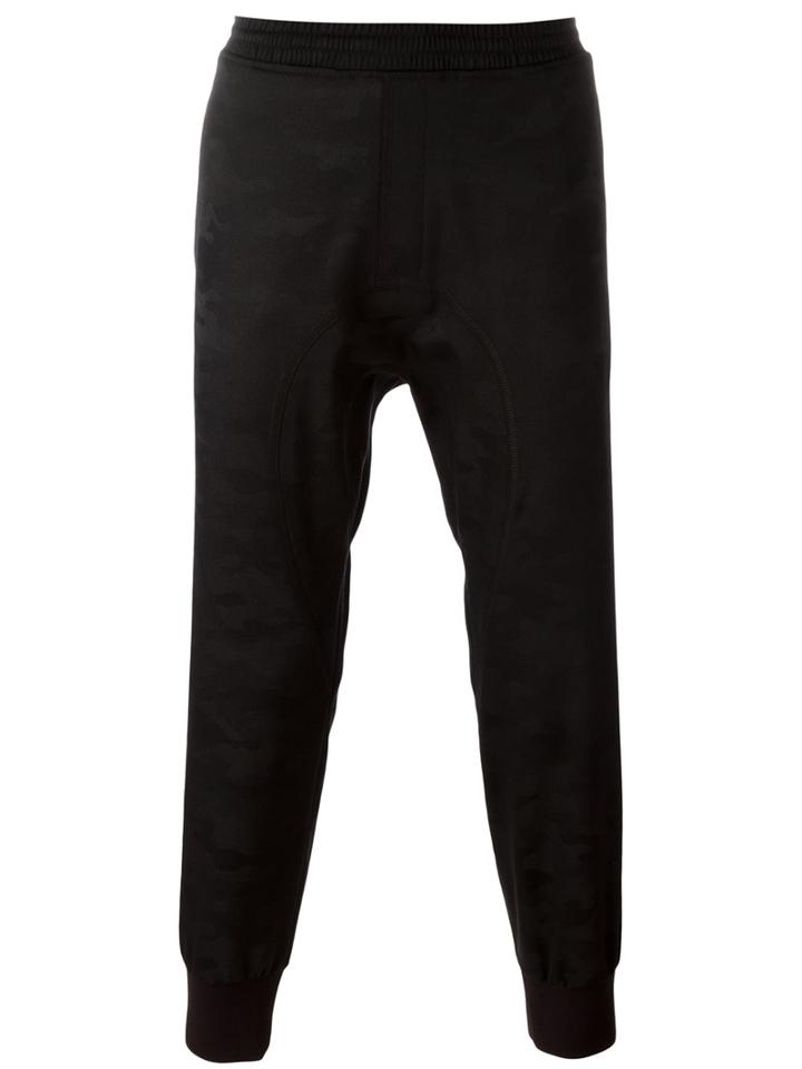 Neil Barrett Tracksuit Trousers, Men's, Size: 46, Black, Polyurethane/wool/cotton/spandex/elastane