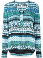 Diane Von Furstenberg 'arden' Tunic, Women's, Size: 12, Blue, Silk/spandex/elastane