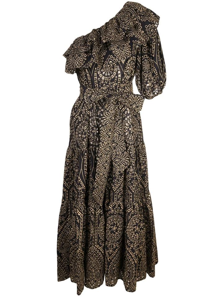 Lisa Marie Fernandez Asymmetric Flared Dress - Black