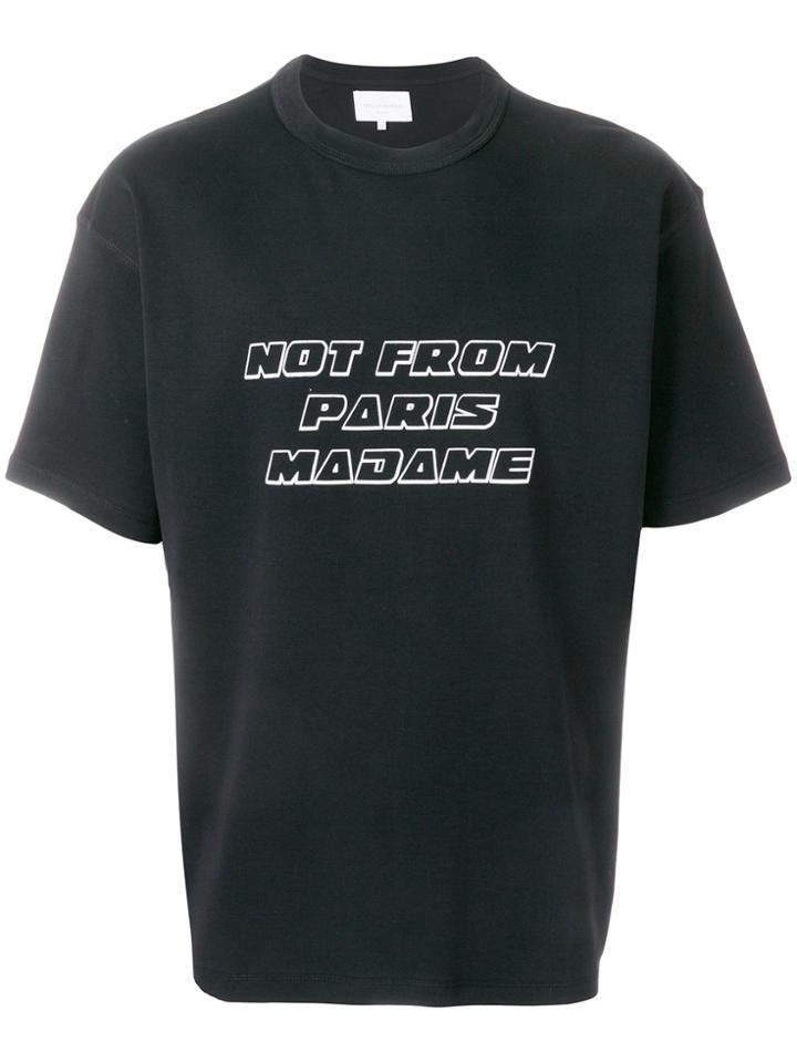 Drôle De Monsieur Slogan-print T-shirt - Black