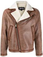 Just Cavalli Sheepskin Aviator Jacket - Brown