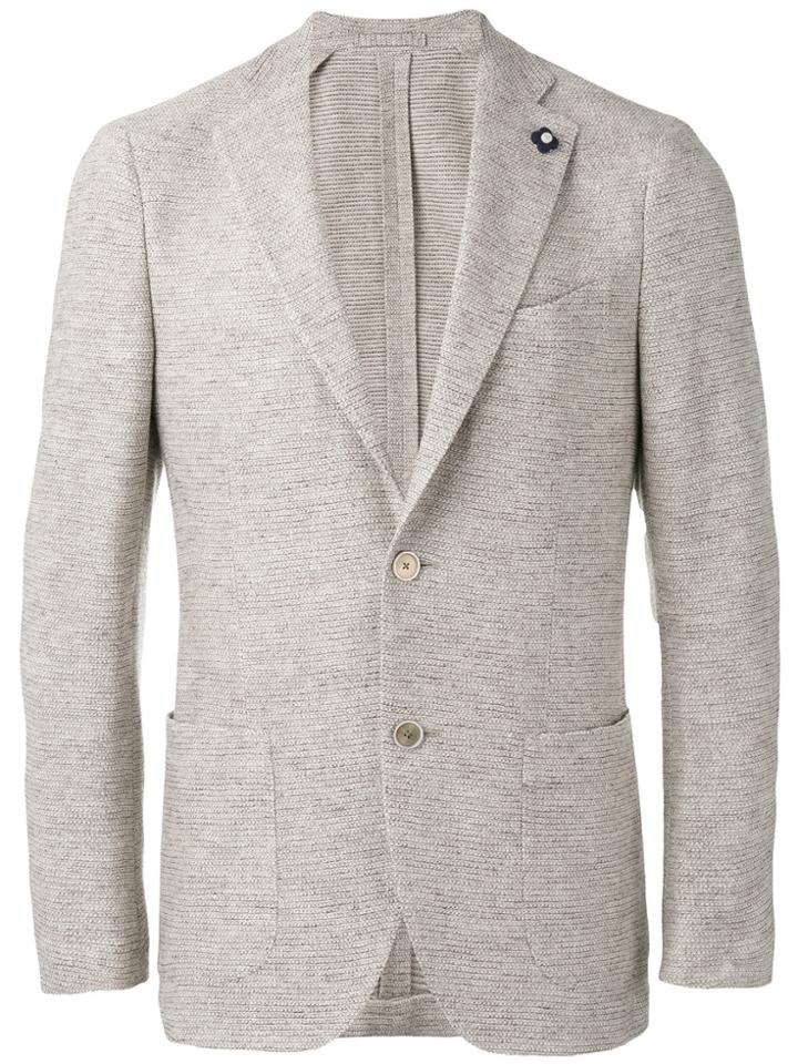 Lardini Woven Blazer - Nude & Neutrals