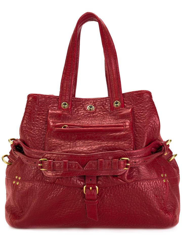 Jérôme Dreyfuss Billy Tote, Women's, Red, Leather/cotton