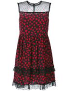 Red Valentino - Sheer Panel Mini-dress - Women - Silk/polyamide - 38, Black, Silk/polyamide
