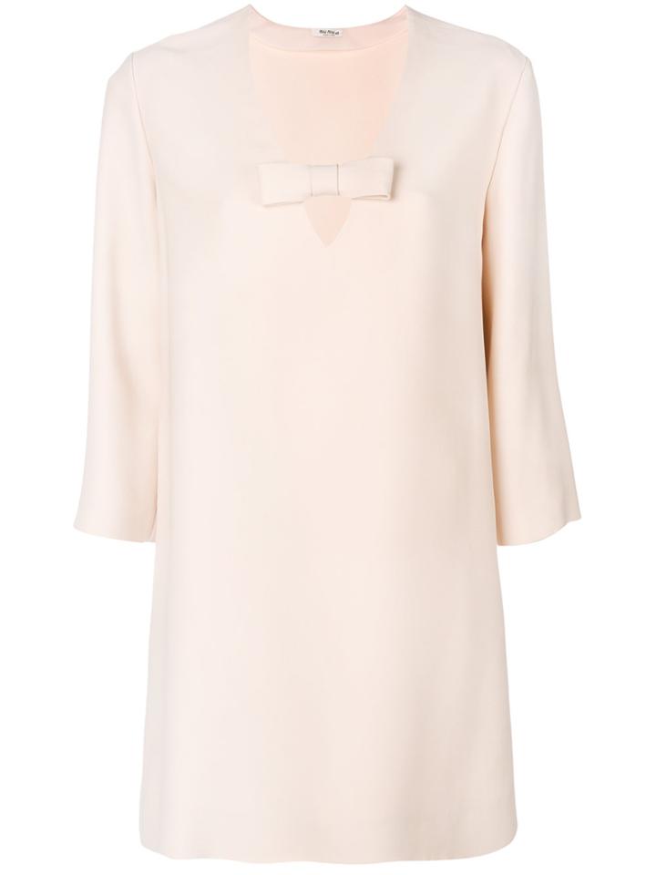 Miu Miu V-neck Dress - Pink & Purple