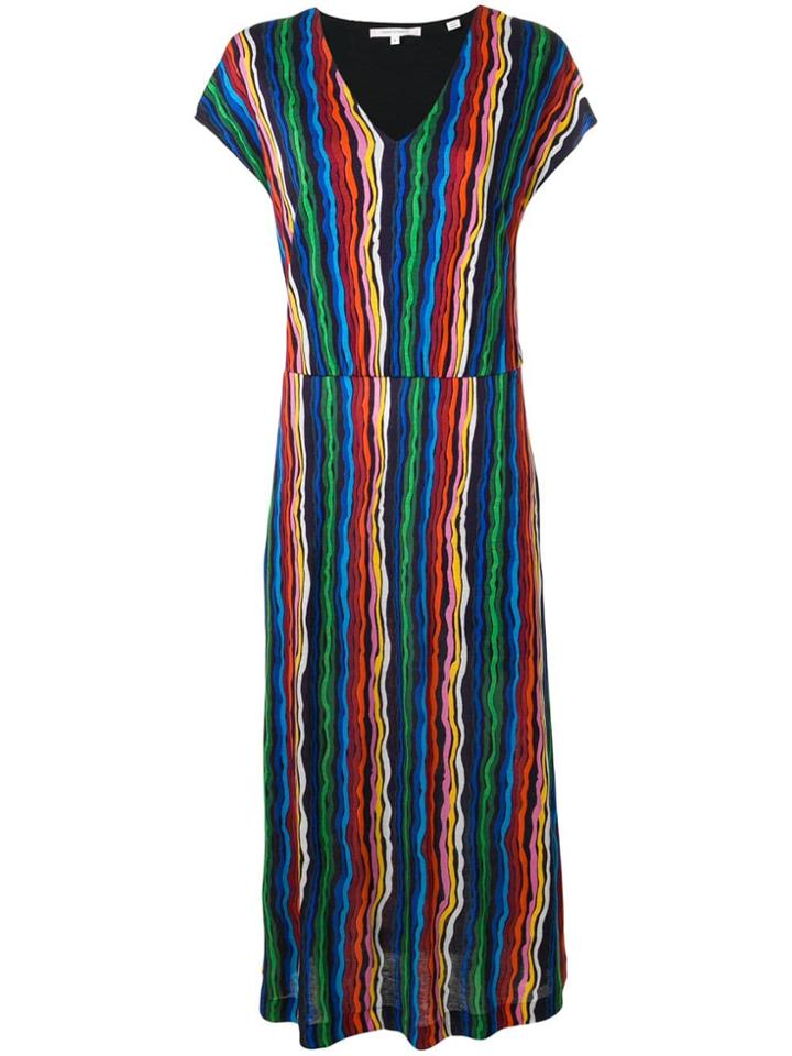 Chinti & Parker Rainbow Waves Dress - Blue