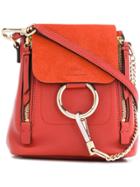 Chloé Faye Mini Leather Backpack - Red