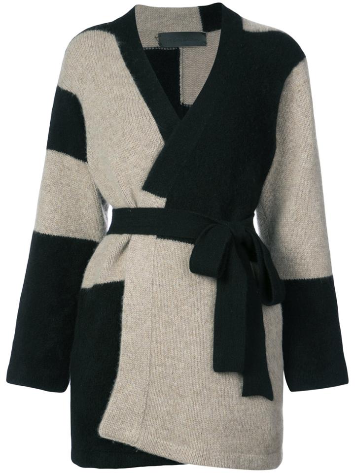The Elder Statesman Colour Block Cardigan - Black
