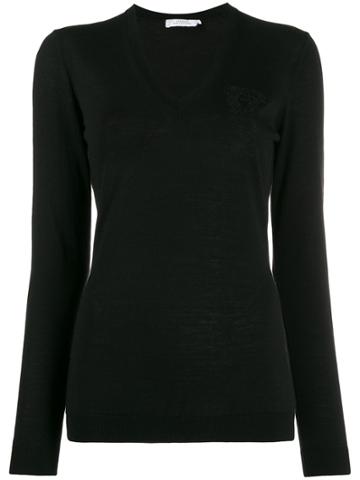 Versace Collection Lightweight V-neck Jumper - Black
