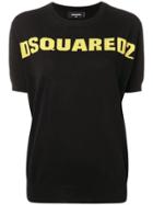 Dsquared2 Logo Print Knitted T-shirt - Black