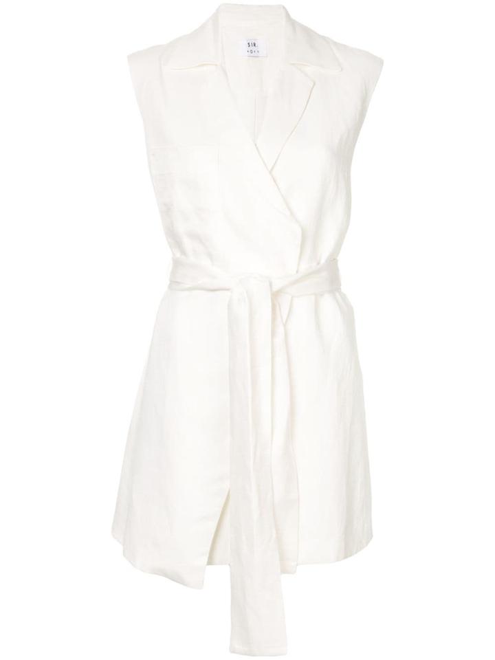 Sir. Tailored Wrap Dress - White
