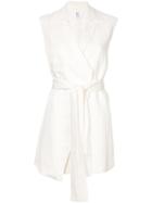 Sir. Tailored Wrap Dress - White