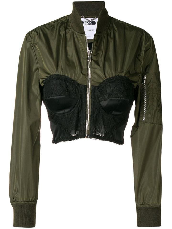 Moschino Bustier Zipped Jacket - Green