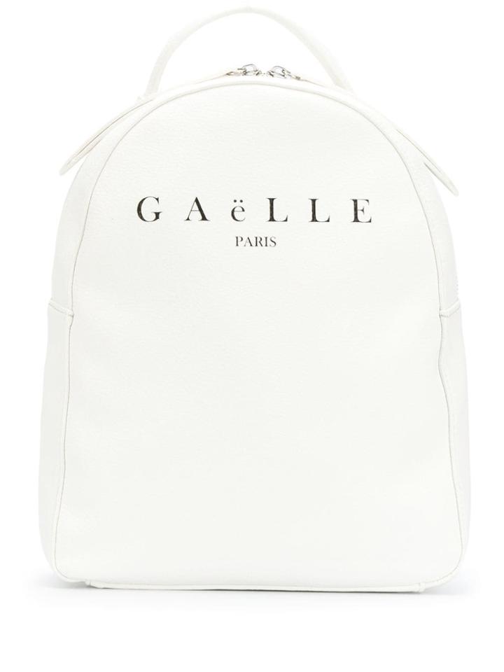 Gaelle Bonheur Contrast Logo Backpack - White