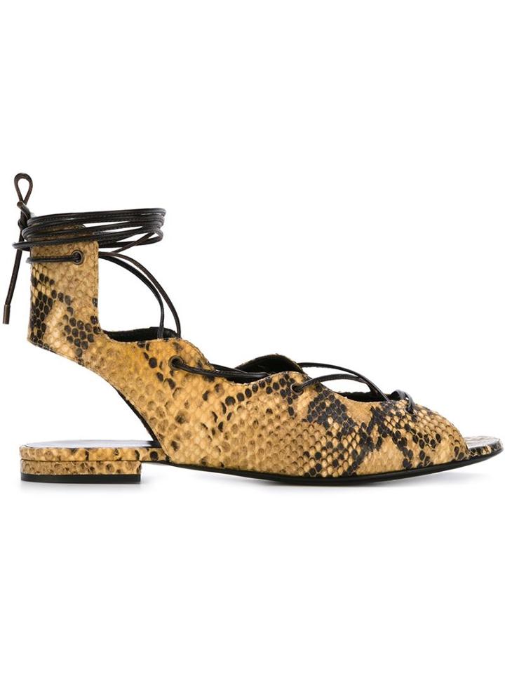 Saint Laurent Babies Sandals, Women's, Size: 41.5, Brown, Leather