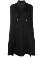 Rick Owens Flared Double-breasted Coat - Black