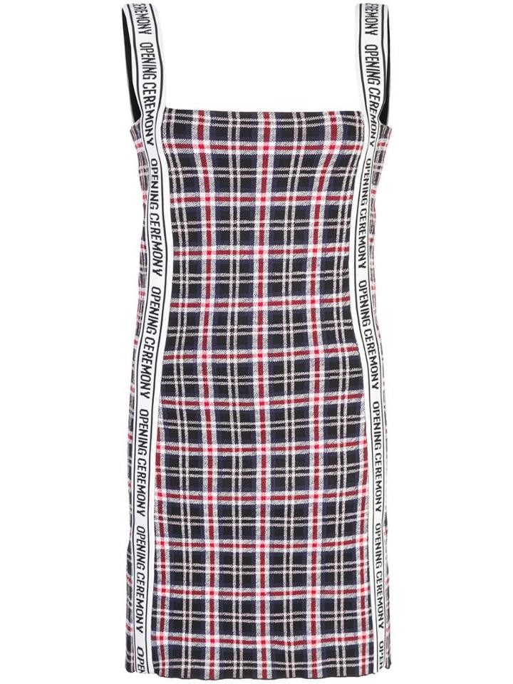 Opening Ceremony Elastic Logo Mini Dress - Blue