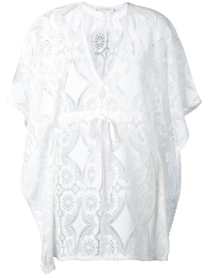 Celia Dragouni - Crochet Kaftan - Women - Cotton - M, White, Cotton