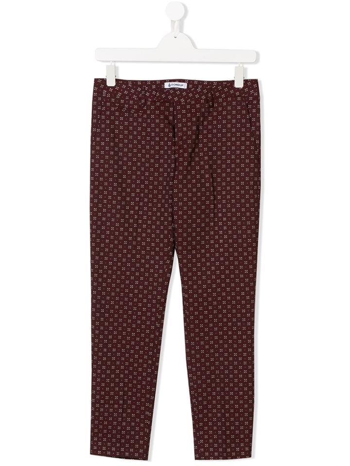 Dondup Kids Teen Patterned Tailored Trousers