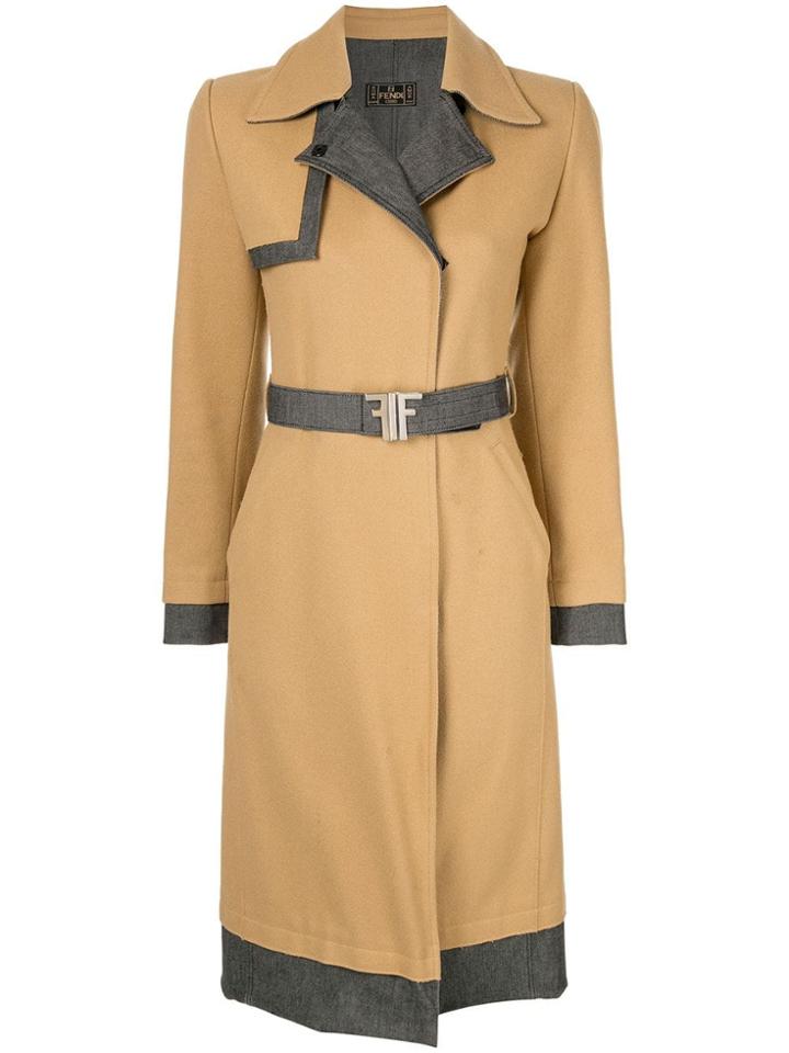 Fendi Pre-owned Long Sleeve Coat - Brown
