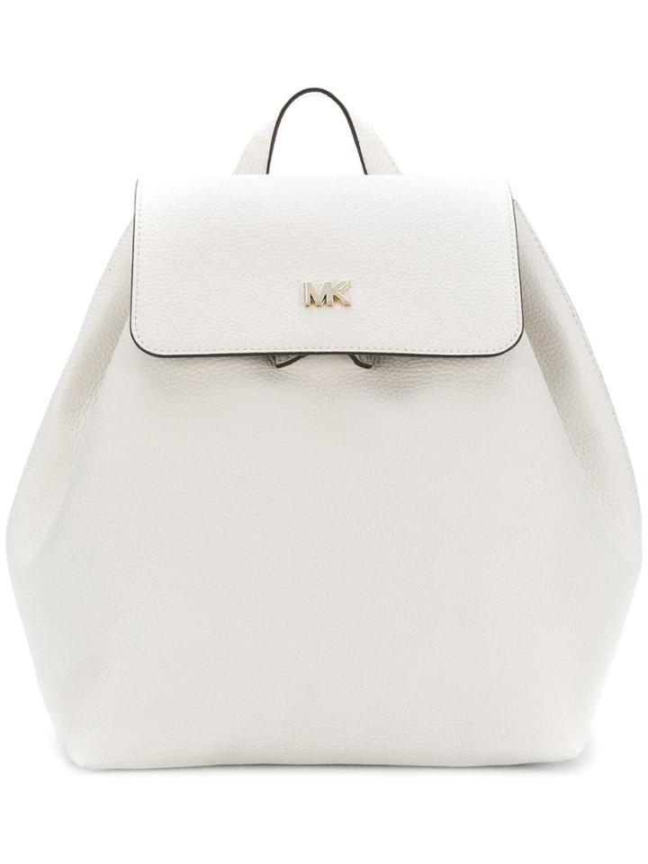 Michael Michael Kors Logo Plaque Backpack - White