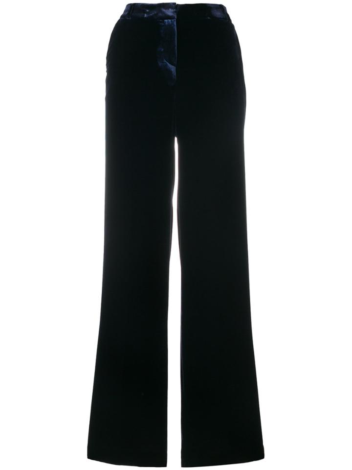 Kiltie Tailored Palazzo Pants - Blue
