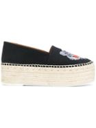 Kenzo Tiger Platform Espadrilles - Black