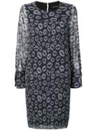 Luisa Cerano Lipstick Print Dress - Black