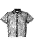 Ktz Transparent Constellation Shirt, Women's, Size: Small, Black, Silk