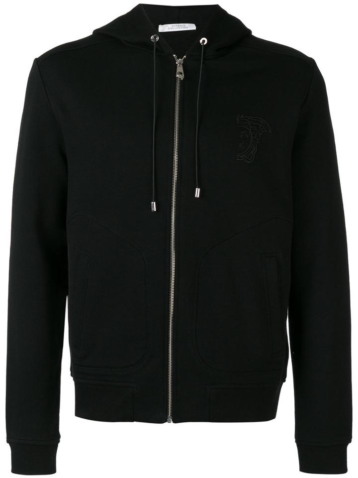 Versace Collection - Zipped Hoodie - Men - Cotton - S, Black, Cotton
