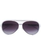 Linda Farrow Linda Farrow X Sacai Aviator Sunglasses - White