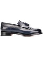 Santoni Brogue Detail Loafers - Blue