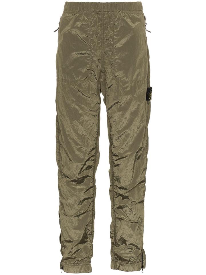 Stone Island Metal Zip Cuff Trousers - Black