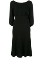 Prada Boat Neck Dress, Women's, Size: 46, Black, Viscose