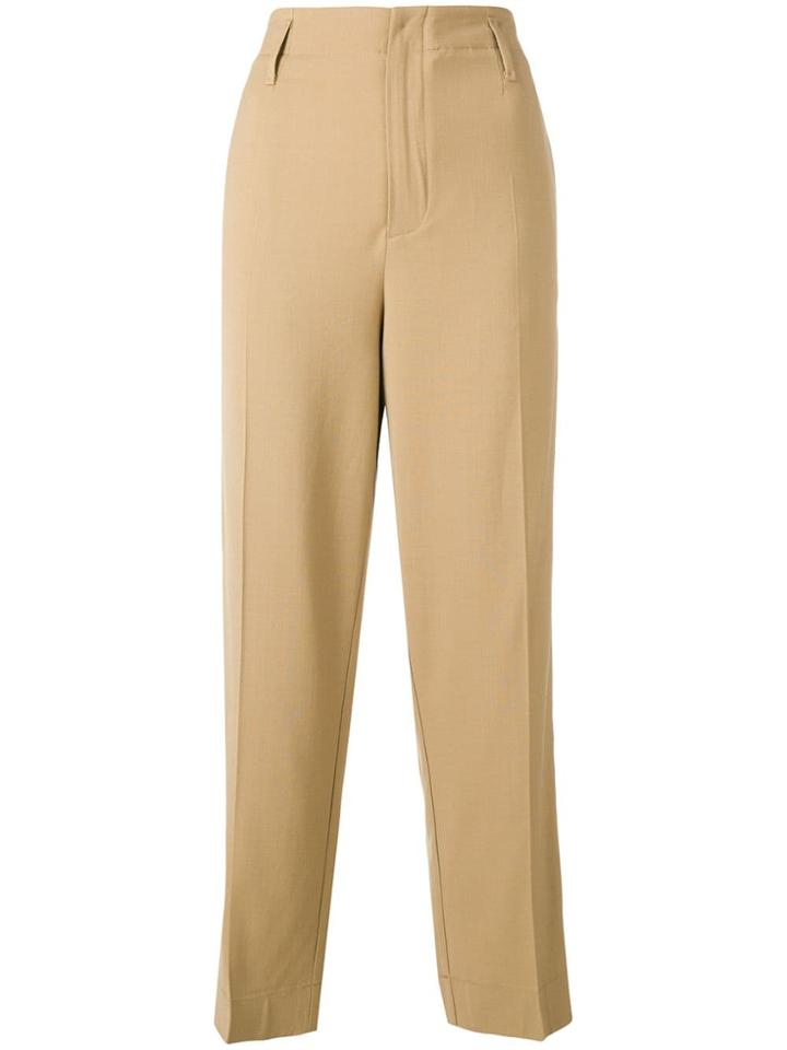 Forte Forte Cropped Tailored Trousers - Nude & Neutrals
