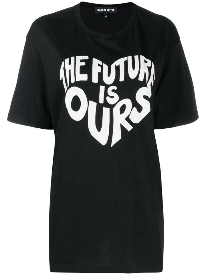 Markus Lupfer 'love Is Enough' Printed T-shirt - Black