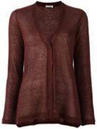 Brunello Cucinelli Button Up Cardigan, Women's, Size: Small, Red, Linen/flax/silk/polyamide