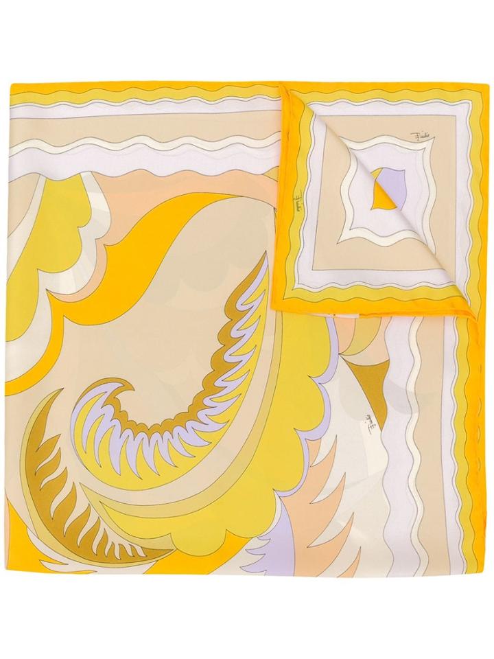 Emilio Pucci Signature Printed Scarf - Yellow