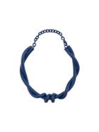 Oscar De La Renta Modern Twist Necklace - Blue