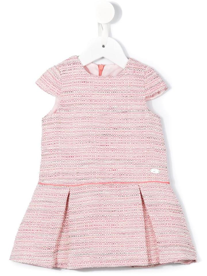Tartine Et Chocolat Tweed Pleated Dress, Toddler Girl's, Size: 18 Mth, Pink/purple