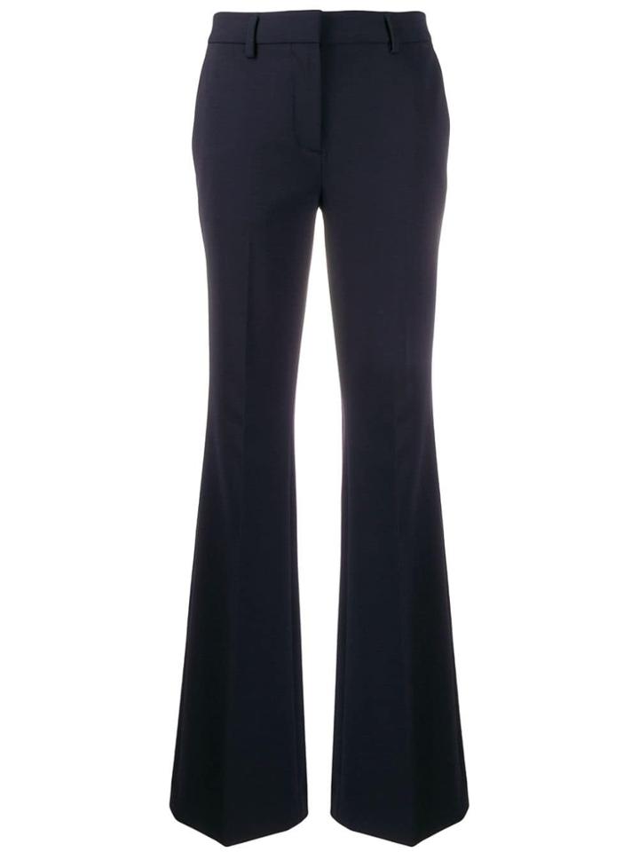 Brag-wette Flared Tailored Trousers - Blue