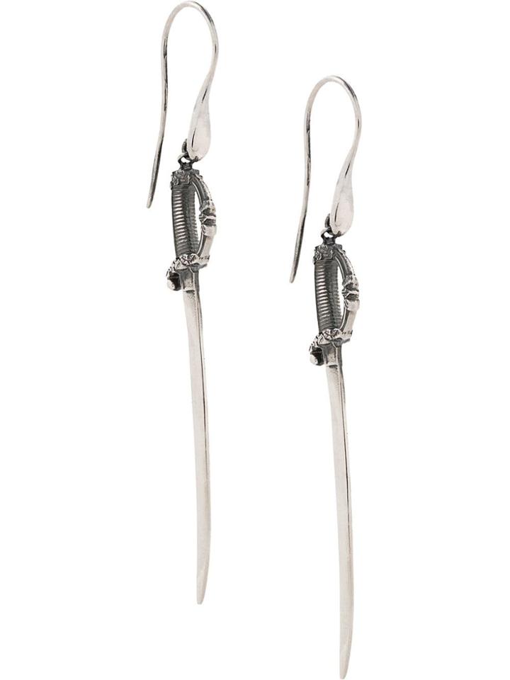 Ugo Cacciatori Small Saber Earrings - Silver