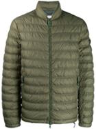 Peuterey Padded Jacket With Logo Tag - Green