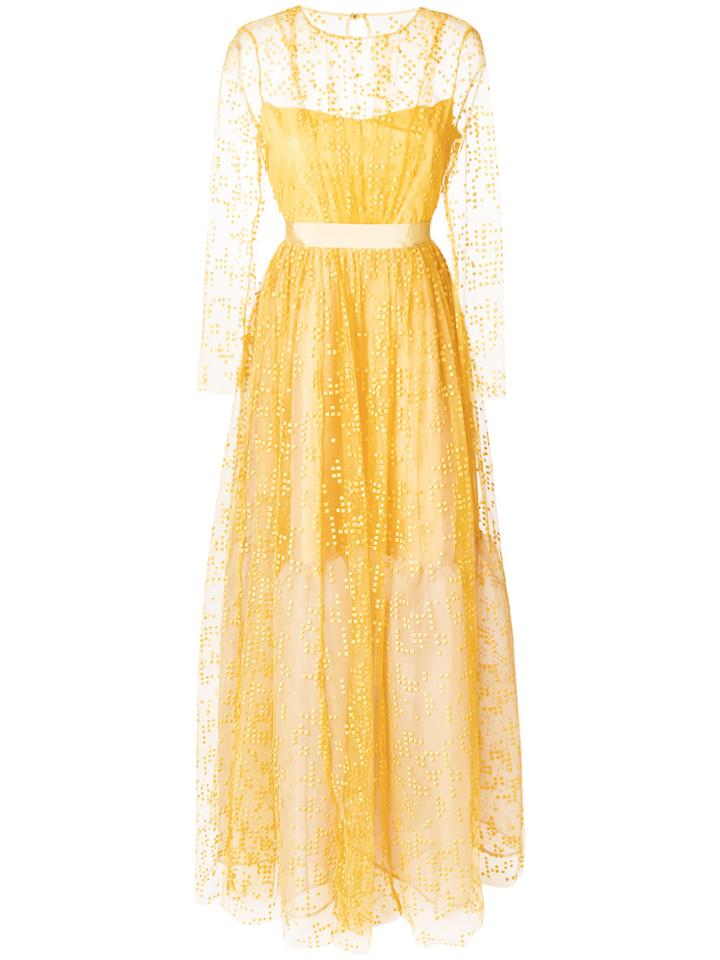 Si-jay Tulle Ball Gown - Yellow & Orange
