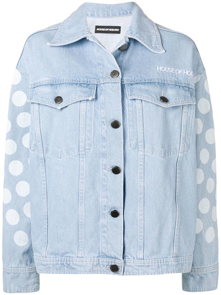 House Of Holland Polka-dot Denim Jacket - Blue