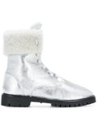 Philipp Plein Metallic Lace-up Boots - Grey