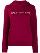 Calvin Klein Logo Print Hoodie - Pink