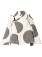 Comme Des Garçons Pre-owned Oversized Polka Dots Cape - Grey