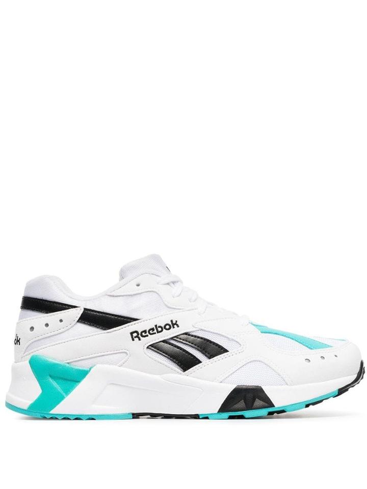 Reebok White, Blue And Black Aztrek Sneakers