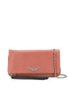Zadig & Voltaire Logo Plaque Clutch Bag - Pink